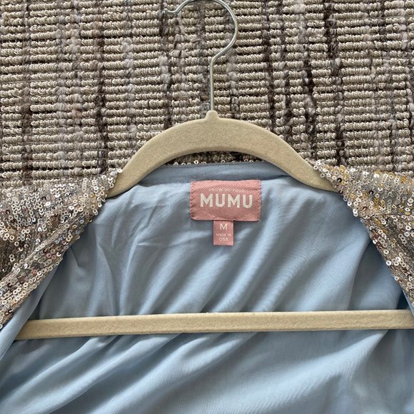 Show Me Your MuMu Silver Sequin Midi Dress - Picture 3 of 8